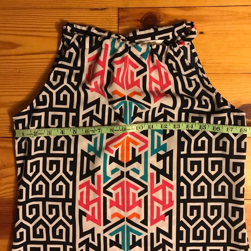 Crown & Ivy Black White Multi Geometric Dress, EUC, M - Picture 5 of 11